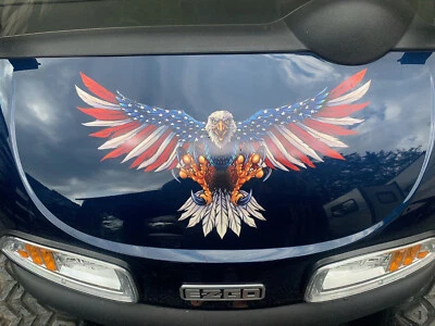 Front Facing Wingout Eagle Window Decal Sticker Fit Car Truck Golf Cart - Image 1 of 4