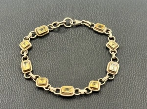 Sterling Silver 925 Natural Peridot Chunky Tennis Bracelet 8" #6 - Picture 1 of 9