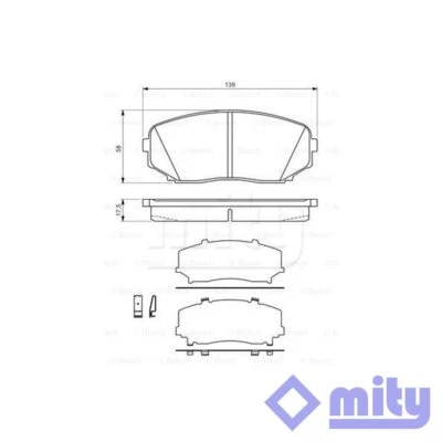Fits Mitsubishi L 200 2014-2024 Mazda CX-7 2007-2013 Brake Pads Set Front Mity - Image 1 of 4