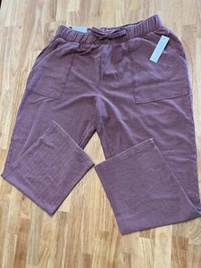NWT Sonoma Straight Utility Sweatpant Size M Hi Rise Stretch Mauve Pant - Bild 1 von 7