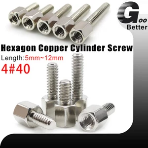 Brass Copper Hex Spacer Jackscrew Jack Screw for PCB Motherboard COM Port #4-40 - Picture 1 of 12