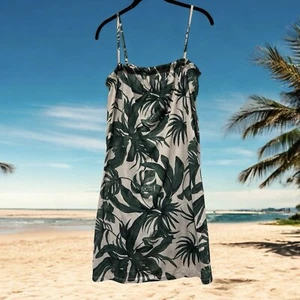 H&M tropical palm print flowy dress women’s size medium NWT - Picture 1 of 2