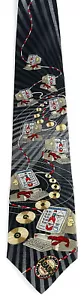 Tabasco Tech Men's Silk Neck Tie Louisiana Hot Sauce Food Computer Black Necktie - Picture 1 of 5