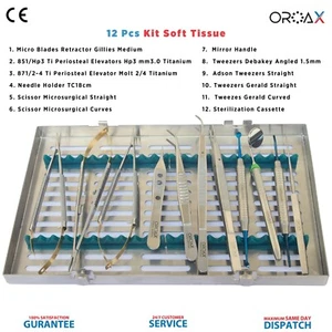 Professional Micro Surgical Soft Tissue Dental Kit Dissecting Plastic Surgery - Picture 1 of 5