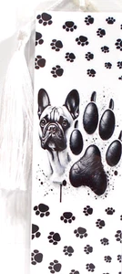 FRANZÖSISCHE BULLDOGGE, HUND, PFOTENABDRÜCKE - EINZIGARTIG exquisite Lesezeichen - Bild 1 von 1