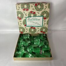 Vintage Christmas Cookie Cutter Original Box Set Aluminum Angel Tree Star Santa