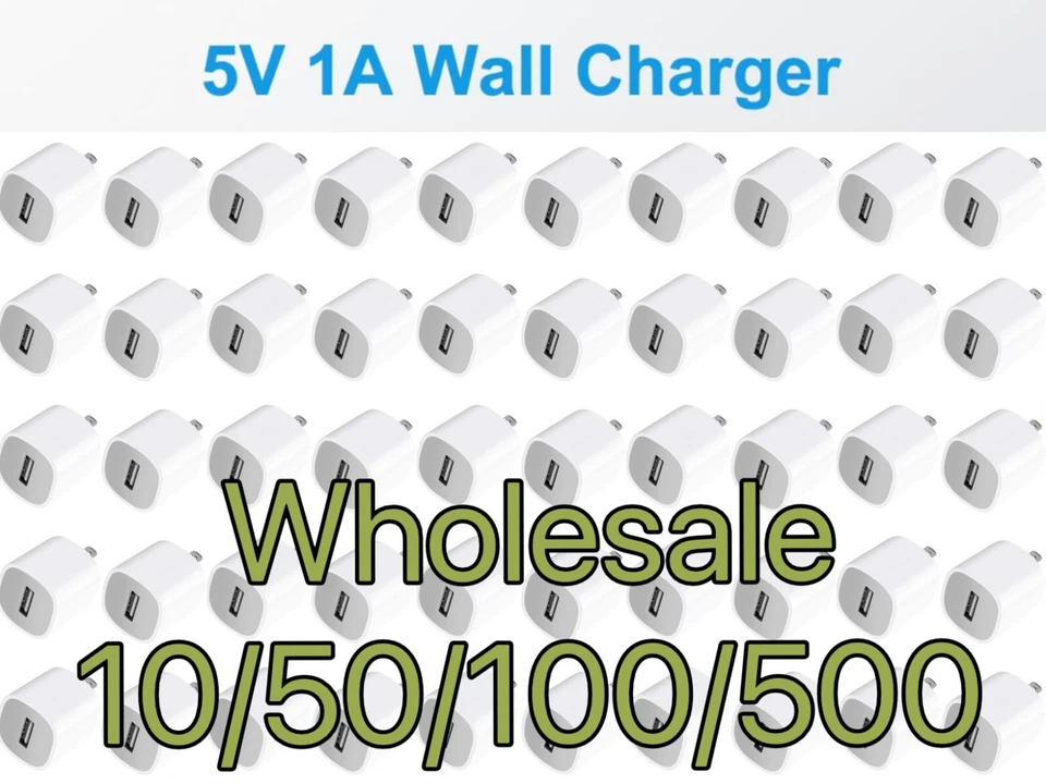 LOT 10/500 1A USB Wall Charger Plug Home Power Adapter FOR Samsung Android Apple - Image 1 of 2
