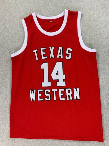 Texas Western Miners UTEP Vintage Basketball Jersey (#14 Hill) Adult Medium Red Cover