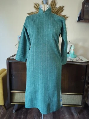 Vestido estilo asiático Cheongsam vintage años 60 con forro floral talla pequeña Foto 1 de 4