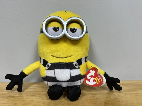Minion Retired Ty Beanie Baby Despicable-Me-3 Jail Time Tom Minion Toy plush NWT Cover