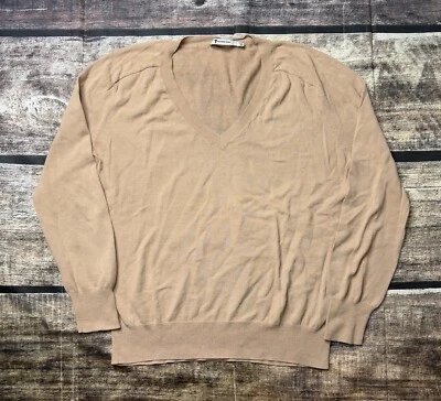 Suéter para mujer T Alexander Wang XS cuello en V marrón ligero de algodón Foto 1 de 4
