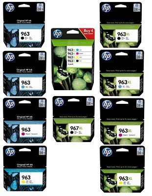 Genuine HP 963XL INK CARTRIDGE Officejet FOR 9010 9012 9015 9018 9020 9023 9028 - Image 1 of 4