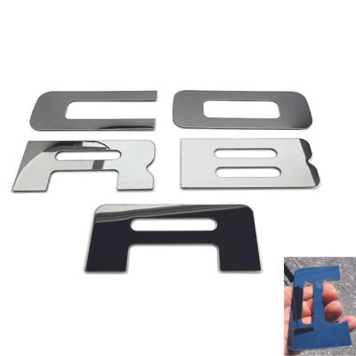 For 03-04 Cobra Stainless Bumper Letter Inserts BLACK CHROME new FREE SHIPPING - Image 1 of 2