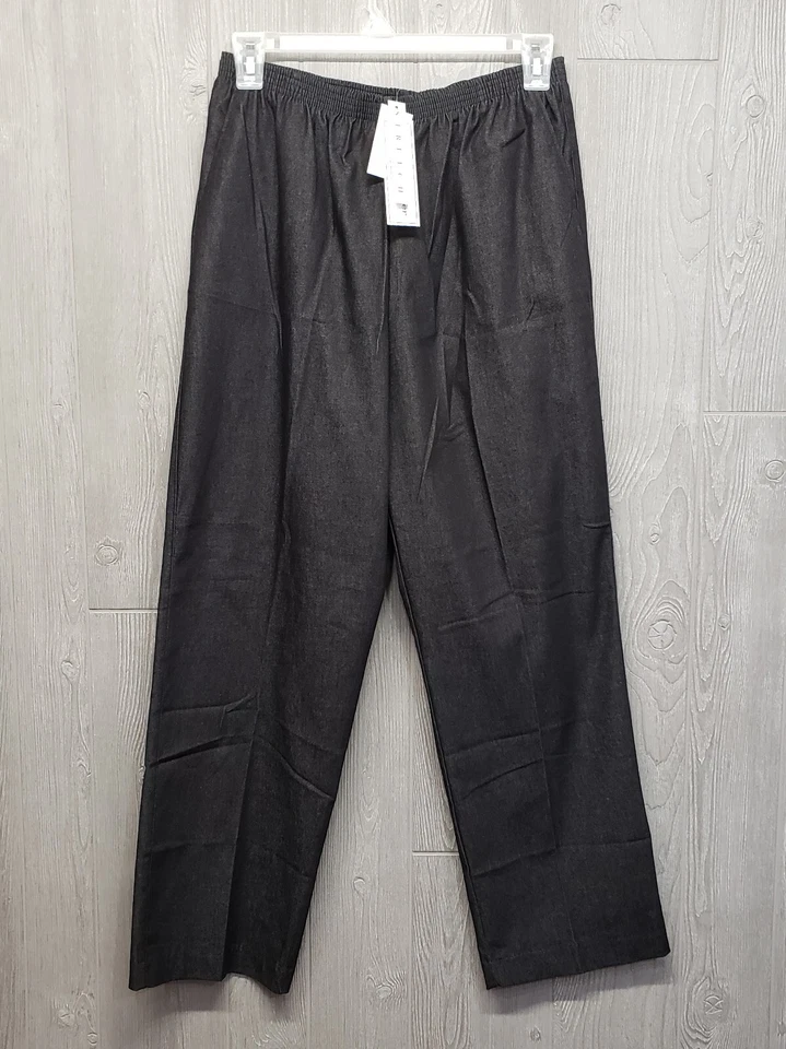 Брюки женские Alfred Dunner 14 эластичные черные без застежек эластичные 30x30 новые с ценниками - Изображение 1 из 4