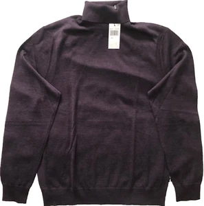 MICHAEL KORS - Men's Purple 100% Wool High Neck LS Luxury Jumper Sweater L BNWT - Picture 1 of 5