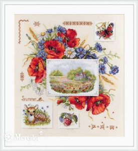 Merejka Counted Cross Stitch Kit Summer Sampler K-130 - Picture 1 of 4