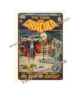 dorm  room  wall home tavern 1972 TOMB OF DRACULA comic metal tin sign - Picture 1 of 4