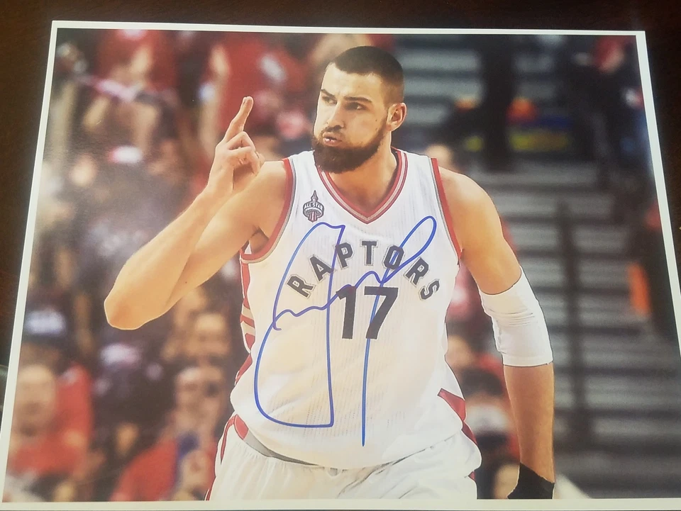 jonas valanciunas signed 8x10 autographed picture photo auto toronto raptors nba - Image 1 of 1