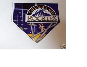 MINT 1998 NEVER HUNG UP COLORADO ROCKIES "BASEBALL HOME PLATE" SIGN NOS - Picture 1 of 1