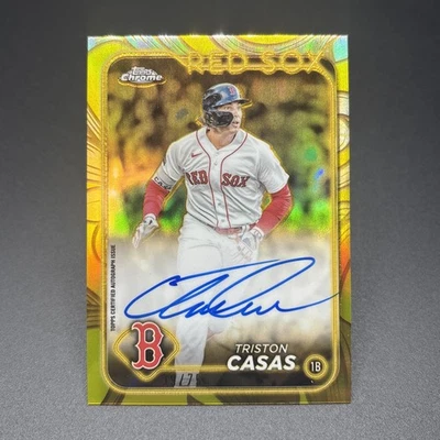 2024 Topps Gilded Collection Triston Casas Yellow Gold Refractor Auto /75 - Image 1 of 4