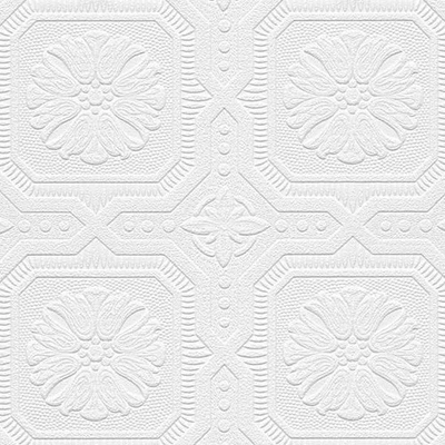Tin Ceiling Look Octagon Paintable Wallpaper 48928 - Image 1 of 3