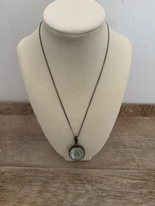 Halskette mit Anhänger, klar, Scheibe, Modeschmuck - Bild 1 von 6