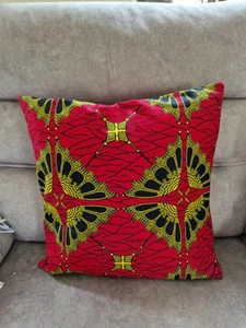 Handmade Ankara Fabric ( African Print) Cushion Cover - 100% Cotton - Picture 1 of 2