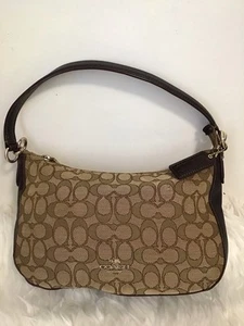 Coach Chelsea Small Signature Jacquard Handbag Good Condition - Picture 1 of 17