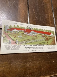 Vintage Memphis Tennessee DUNTREATH FARMS Forest Hill, DAIRY advertisement - Picture 1 of 4
