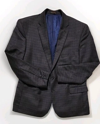 Blazer Jos A Bank Reserve 50L Gris Marrón Azul Chaqueta de Lana Cachemira a Cuadros Foto 1 de 4