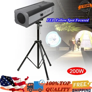 LED Follow Spot Light DJ Party Theater Disco Stage Spotlight Manual Control USA - Picture 1 of 13