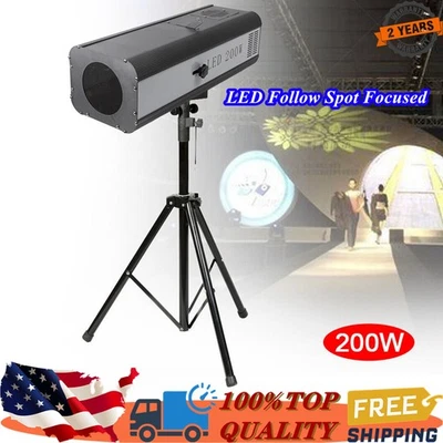 LED Follow Spot Light DJ Party Theater Disco Stage Spotlight Manual Control USA - Image 1 of 4