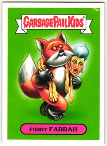 Furry Farrah 2014 Garbage Pail Kids Series 2 Parody Sticker - Picture 1 of 2