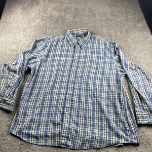 Arrow Long Sleeve Shirt Mens Shirt XXL Blue Plaid Casual Button-Up - Picture 1 of 16