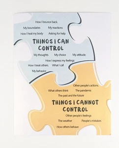 Selbsthilfe Therapie Poster Dinge, die ich nicht kontrollieren kann 8x10 Motivation Inspiration - Bild 1 von 1