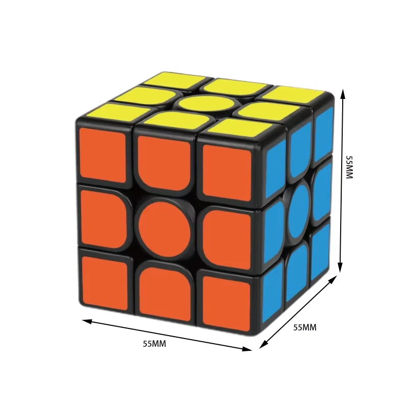 Magic Cube 3X3X3 Nero Adesivo Convenzionale Puzzle Antistress Gioco Professional - Immagine 1 di 4
