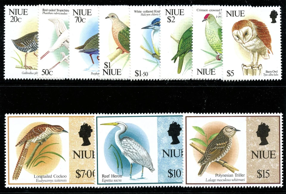 Niue 1992 QEII Birds set complete superb MNH. SG 718-729. Sc 604-614. - Image 1 of 1