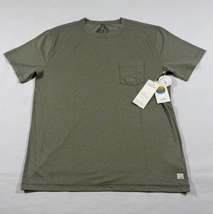 Vuori Shirt Mens Tradewind Green Performance Short Sleeve Crew Pocket Tee XL NWT - Picture 1 of 8