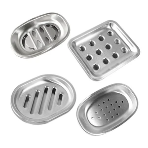 Stainless Steel Water Draining Soap Dish Home Decor Soaps Dispenser 1 piece - Picture 1 of 17