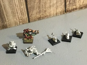 A24362 WARHAMMER FANTASY SKAVEN METAL LOT GIANT RATS STANDARD WARPFIRE THROWER - Picture 1 of 11