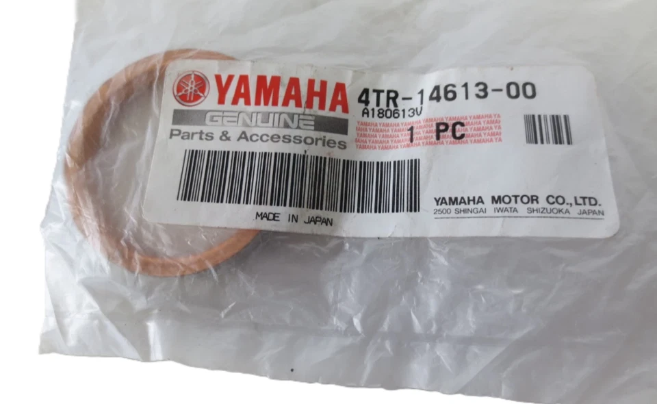 Junta de tubo de escape Yamaha OEM XVS650 XVS400 YP400 2005-15 XVS1100 4TR-14613-00 Foto 1 de 1