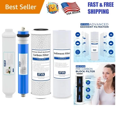 Effortless Reverse Osmosis Filter Kit - Universal 4-Stage for Healthy Living - Image 1 of 4