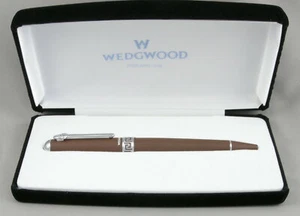 Wedgwood Braun & Chrom Jasperware Kugelschreiber - Neu in Box - Bild 1 von 5