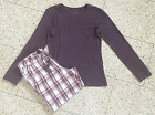 SCHIESSER Mix&Match Pyjama/Schlafanzug fr Damen, Gre 34/36, Farbe lila/Karo