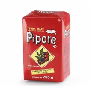 (250 Gram) Yerba Mate Pipore The Original Traditional drink, Pure Herbal