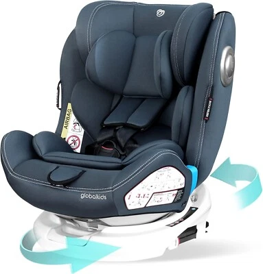 Globalkids Sicherheits-Babyschale mit Isofix und Top Tether, 360 Grad drehbar