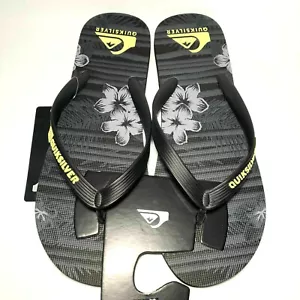 Quicksilver Thongs Sandals Mens Size 10 Hawaiian Floral New - Picture 1 of 6