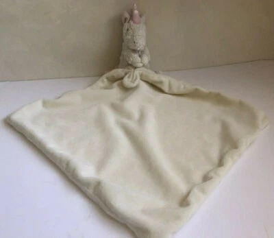 Jellycat Unicorn Lovey White Pink Holding Security Blanket Soft Clean Satin Horn - Image 1 of 4