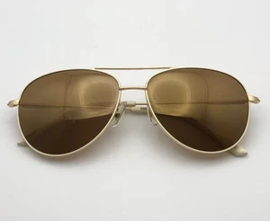 Collossein Fashion Eyewear Adult Gold/White Frame w/Amber Lens UV400 NWOT - Picture 1 of 3