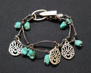 Lucky Brand Turquoise Leather Bracelet - Picture 1 of 5